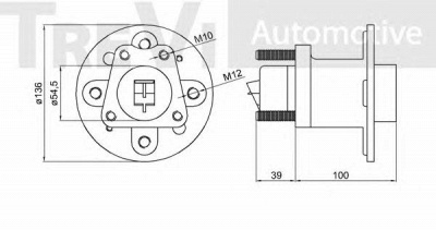 TREVI AUTOMOTIVE wb1519 -  Комплект подшипника ступицы колеса